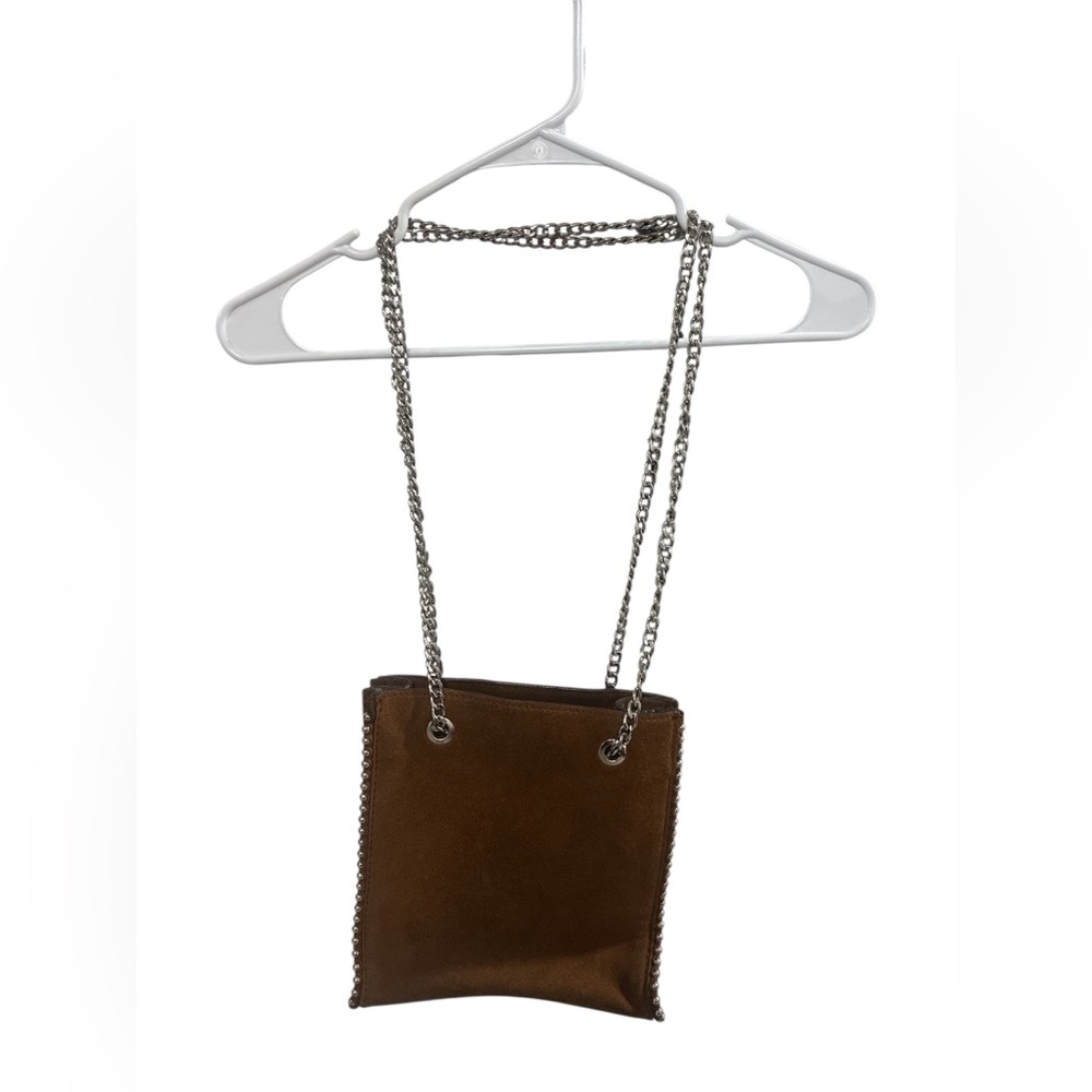 Zara Brown Suede Chain Strap Bag